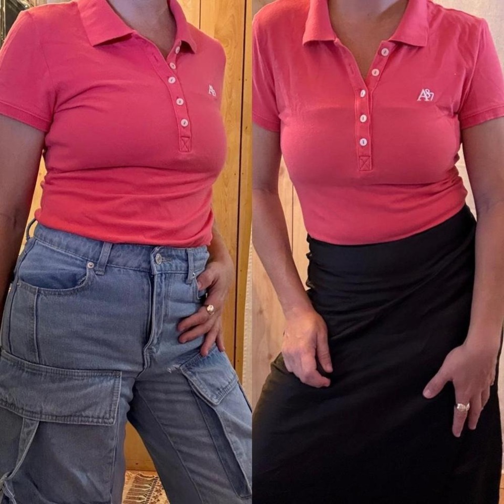 Aeropostale Womens Size Medium A87 Pique Polo Shirt Y2K